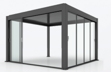 Grey Free Standing Model NX60 Framed Sliding Glass Door Add-Ons